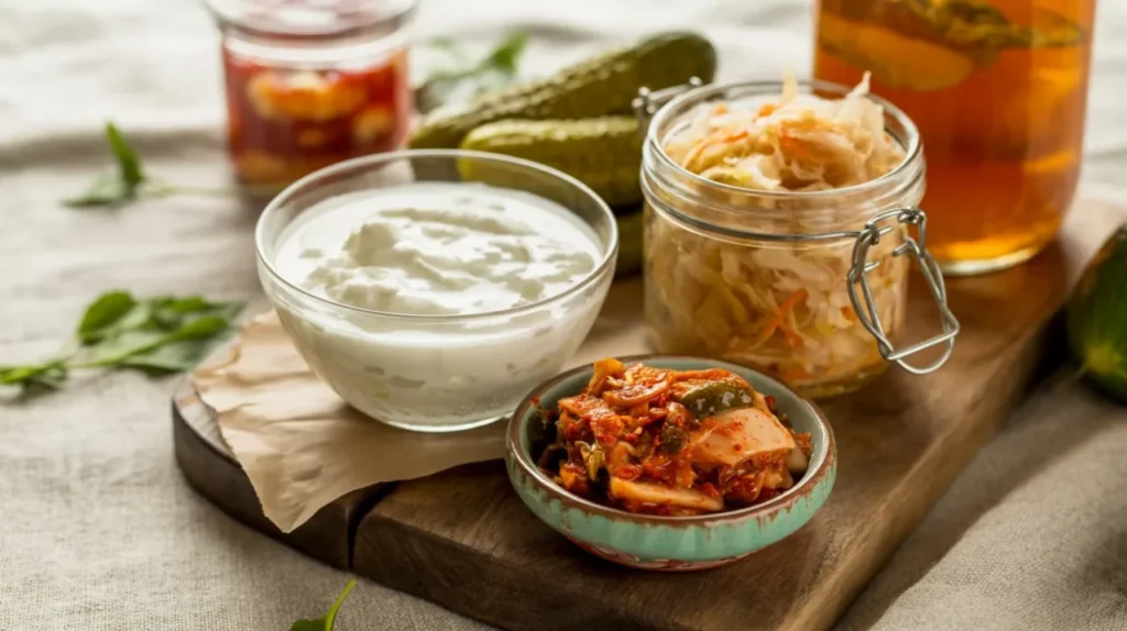 SHI - Fermented foods like yogurt, kimchi, and sauerkraut